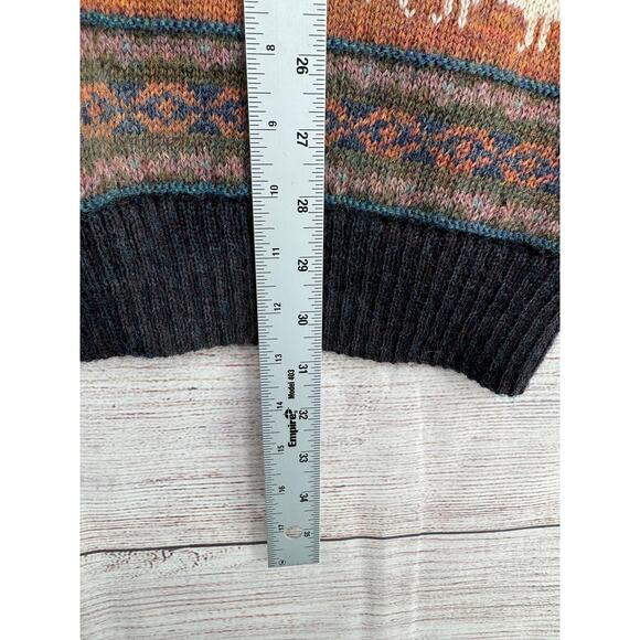 Vintage 80s Concept Knitwear Sheep Ram Print Crewneck Sweater Adult L Britain - Picture 9 of 9